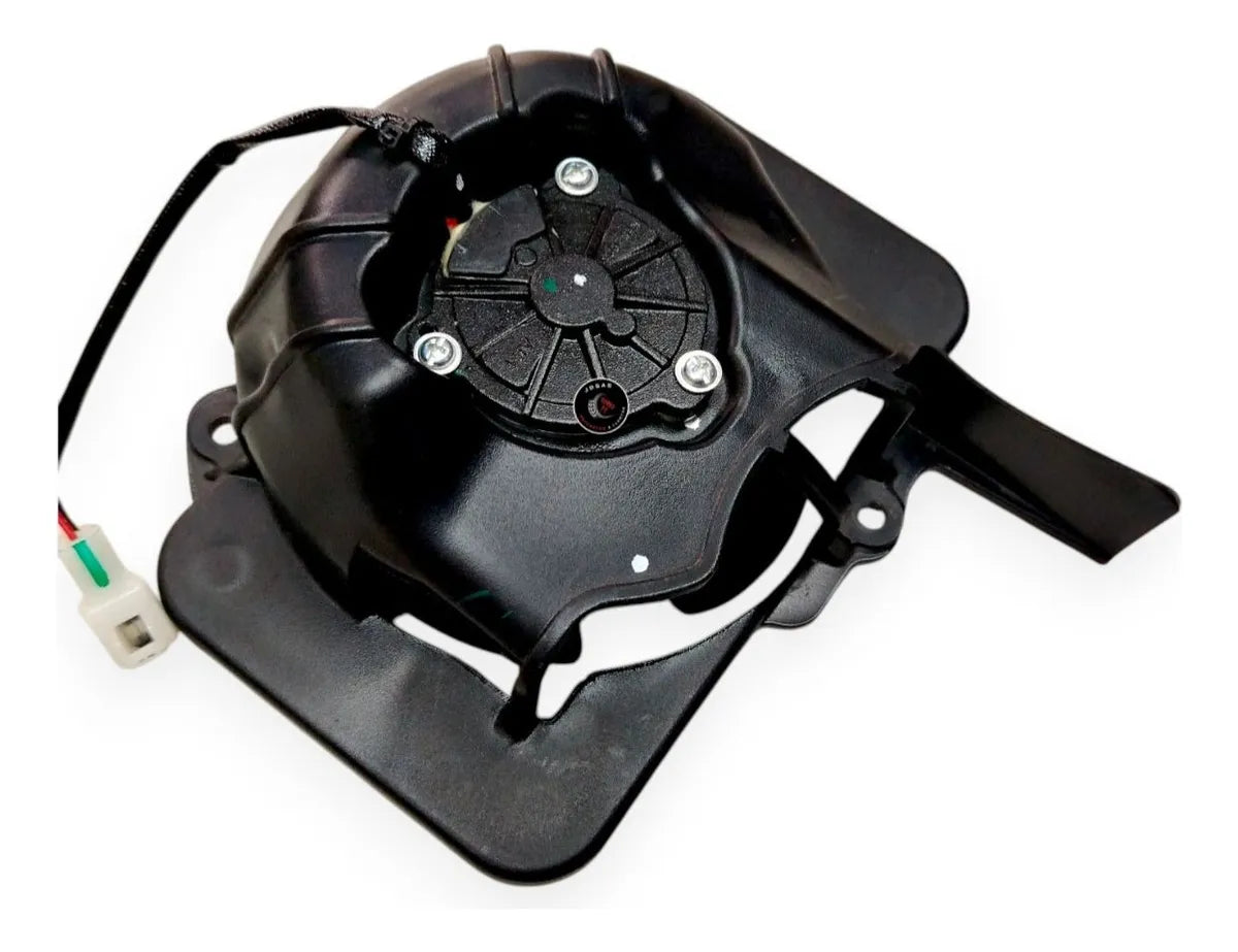 Ventilador de radiador original para moto Bajaj Pulsar NS 200 referencia JP601235 vista frontal de aspas.